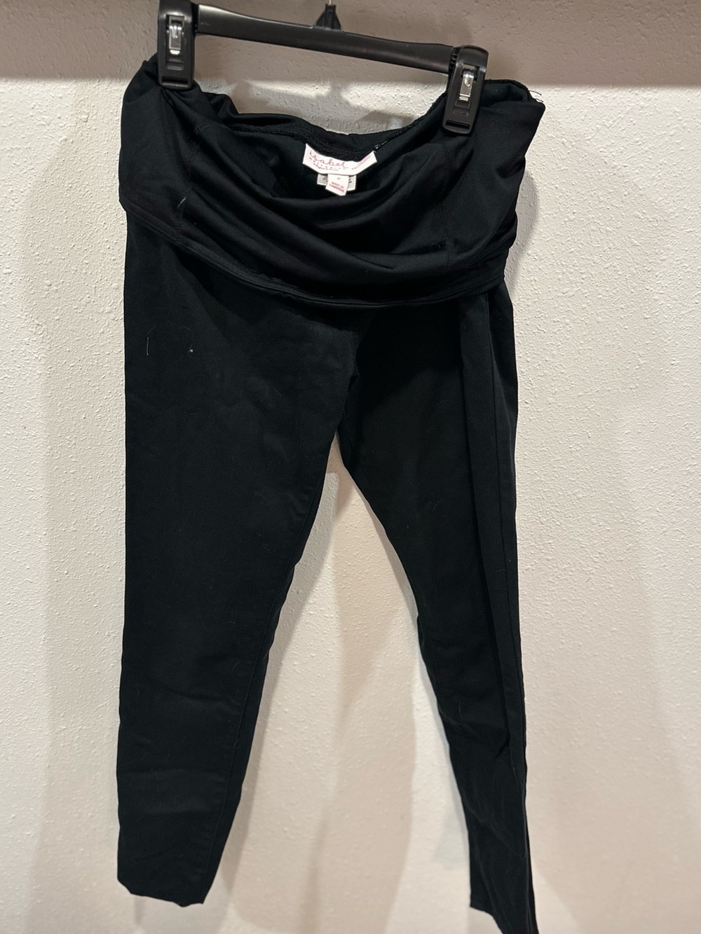 Isabel Maternity by Ingrid & Isabel Black Fold-Over Maternity Leggings